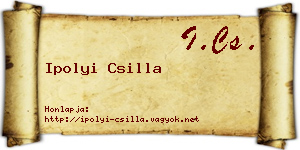 Ipolyi Csilla névjegykártya